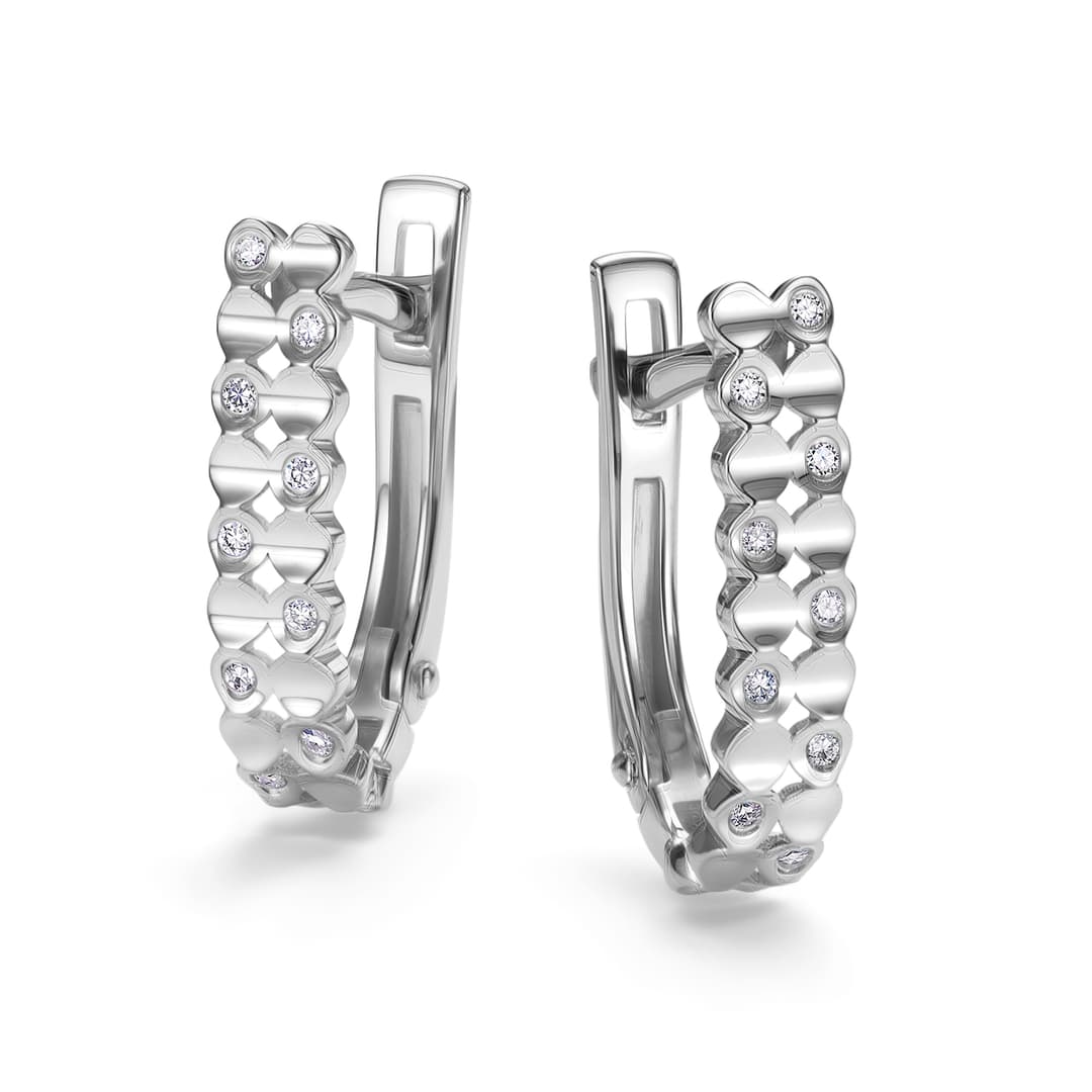 Серьги из золота 585 с бриллиантами
