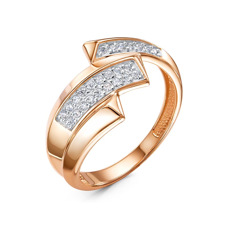 Кольцо из золота 585 с фианитами