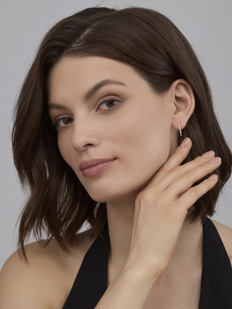 Серьги из золота 585 с бриллиантами