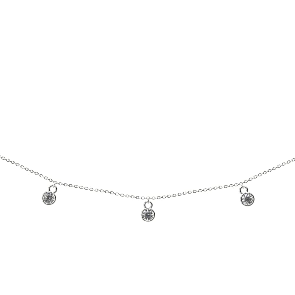 Колье из серебра 925 с фианит