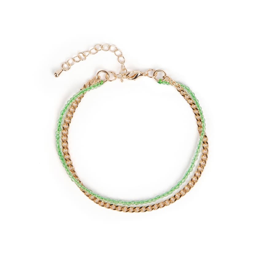 Браслет декоративный из стали с шпинелем