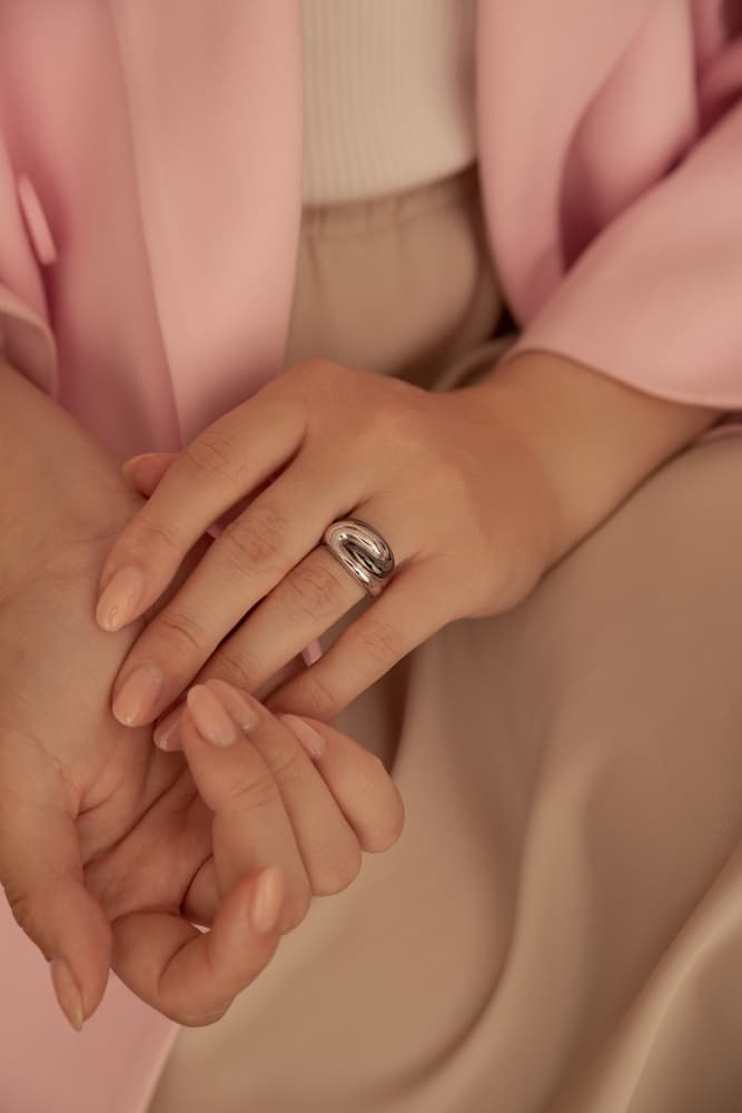 Кольцо из серебра 925 без вставки