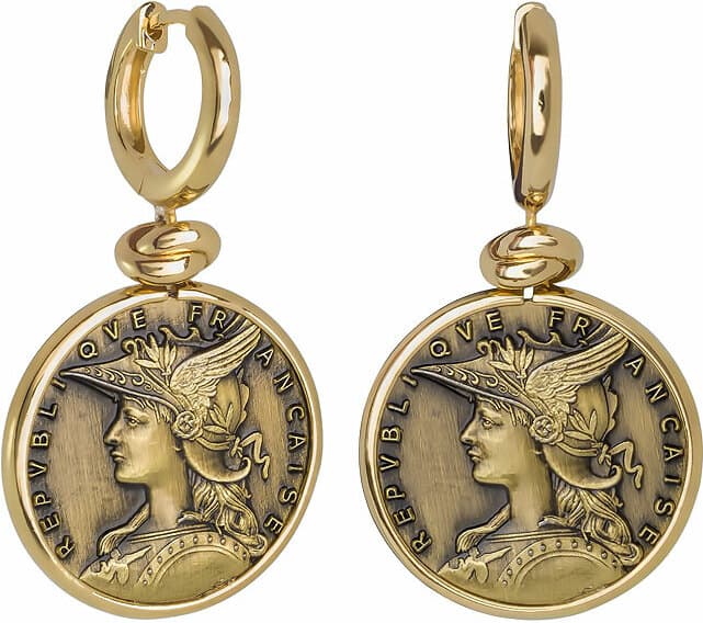 Серьги из бижутерный сплава без вставки