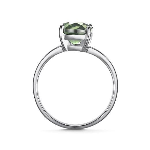Кольцо из серебра 925 с празиолитами