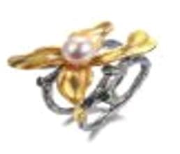 Кольцо из серебра 925 с жемчугом