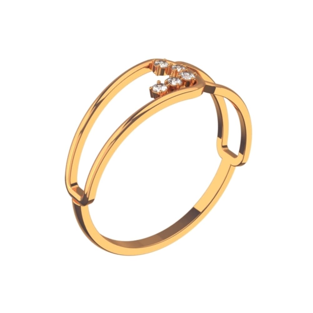 Кольцо из золота 585 с фианит