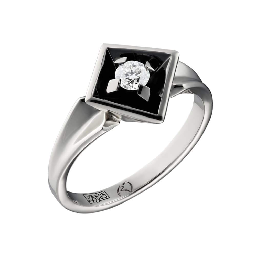 Кольцо из золота 585 с бриллиантами