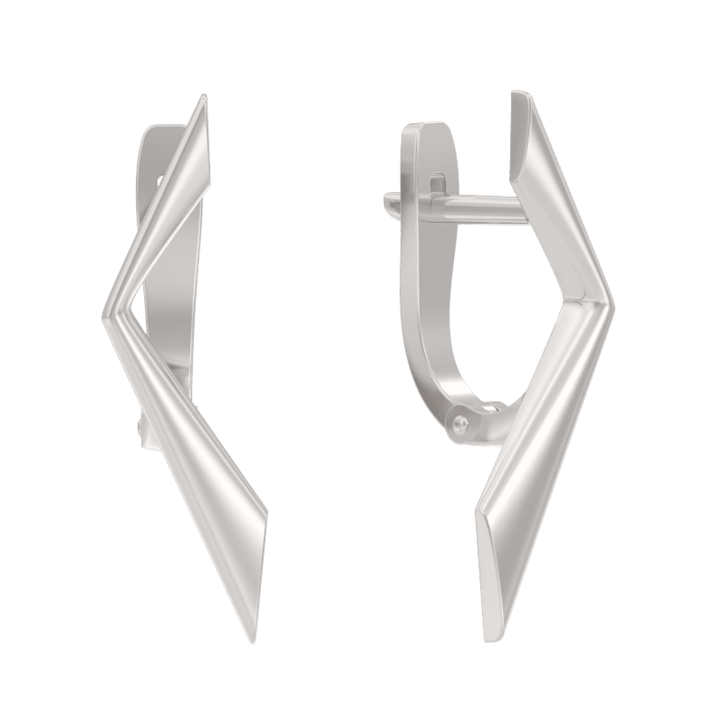 Серьги из серебра 925 без вставки