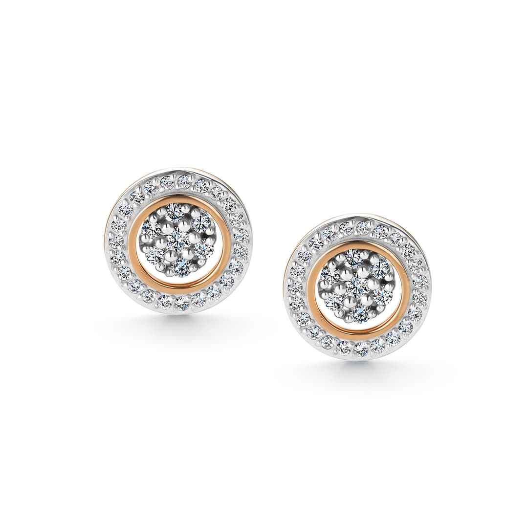 Серьги из золота 585 с бриллиантами