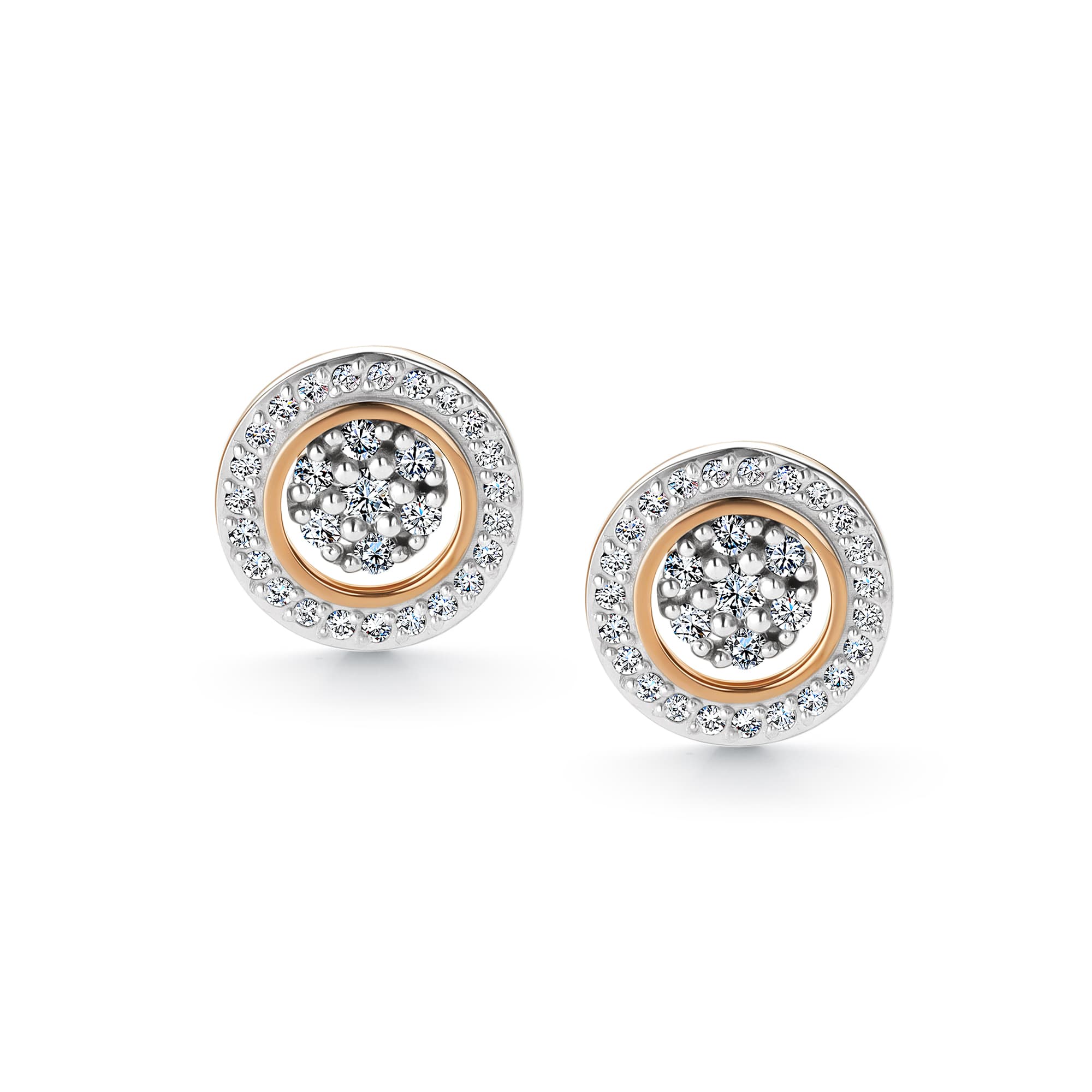 Серьги из золота 585 с бриллиантами