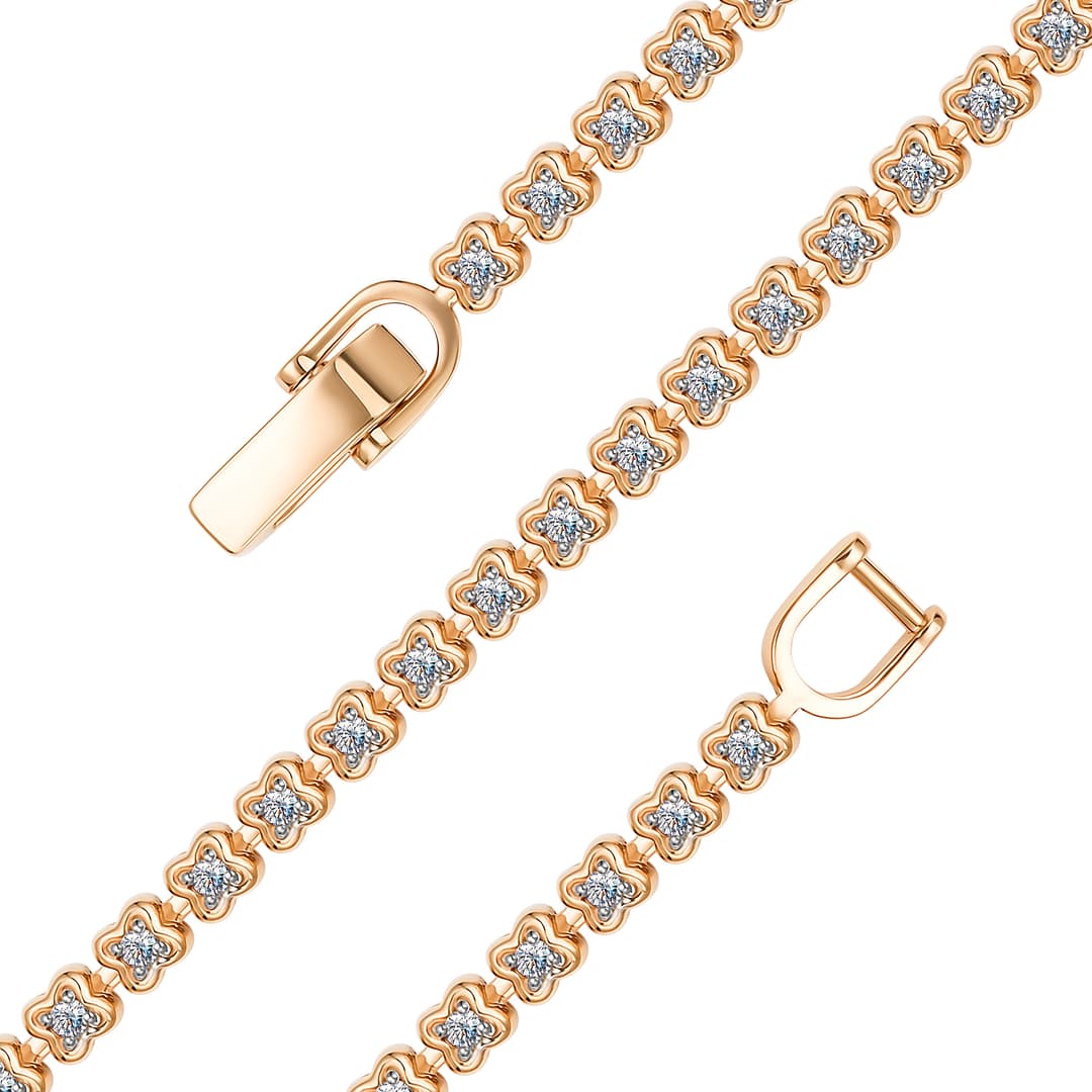 Браслет из золота 585 с  бриллиантом