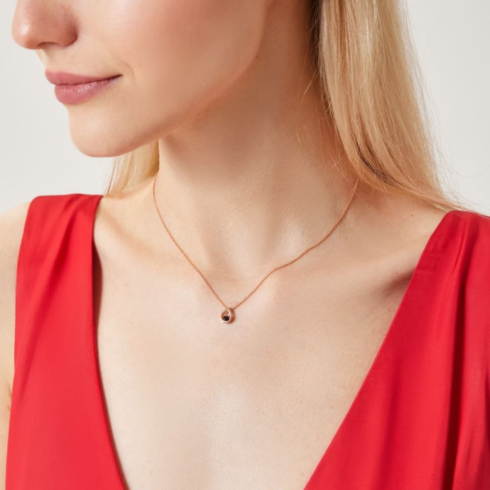 Подвеска из золота 585 с сапфирами