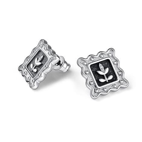 Серьги из серебра 925 с фианитами