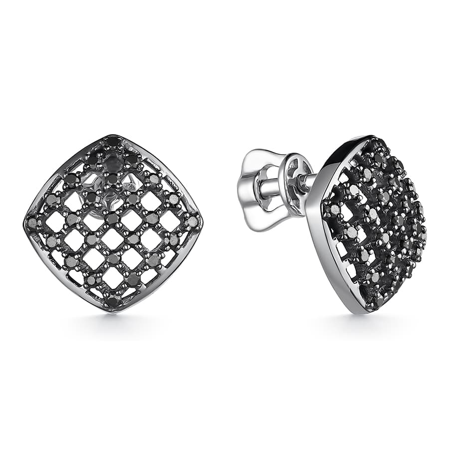 Серьги из золота 585 с бриллиантом