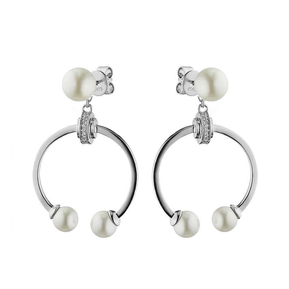 Серьги из серебра 925 с жемчугом