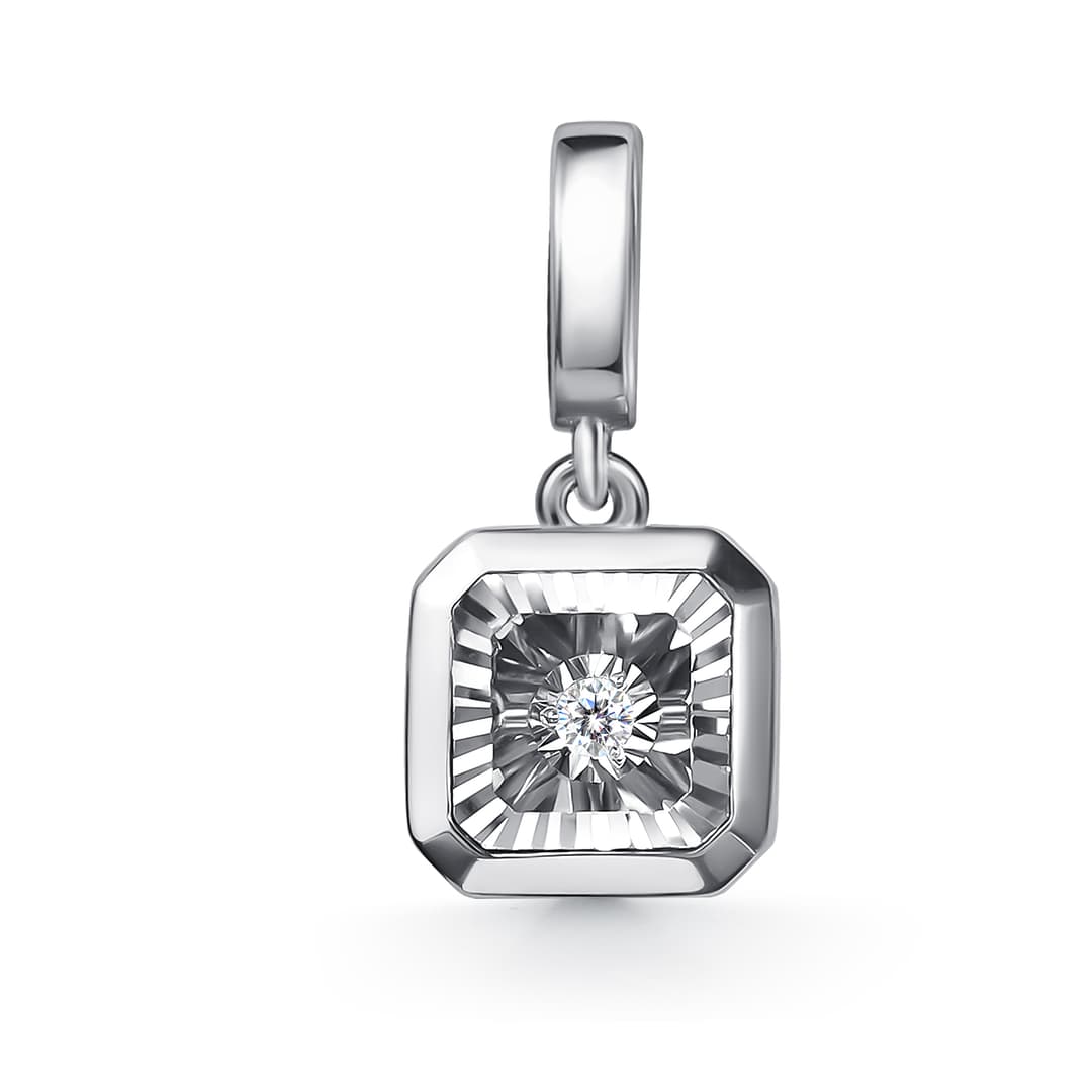 Подвеска из золота 585 с бриллиантами