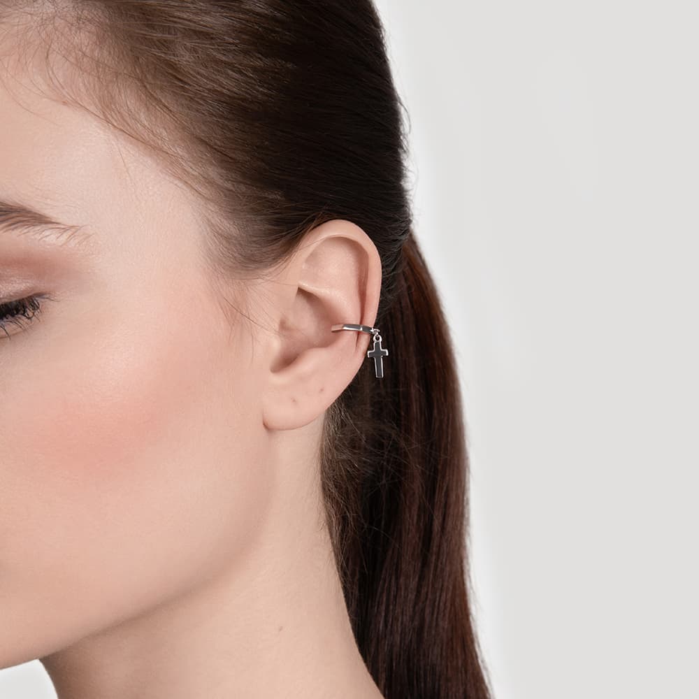 Серьги из серебра без вставки