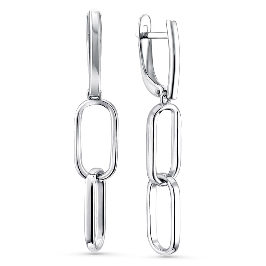 Серьги из серебра 925 без вставки