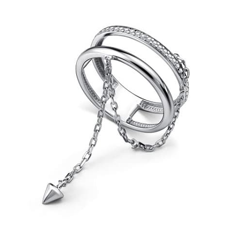 Кольцо из серебра 925 с фианитами