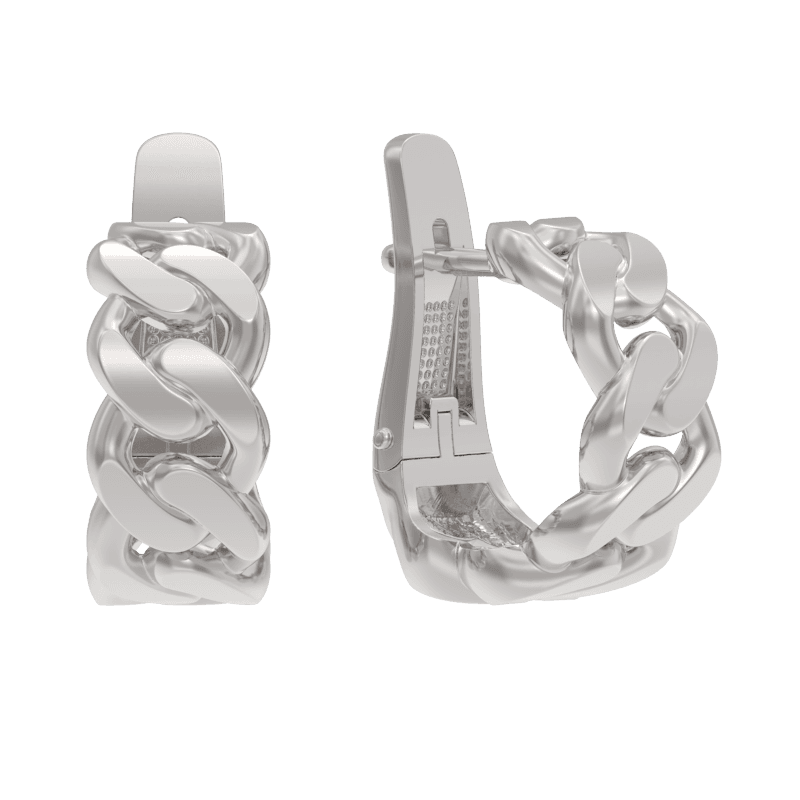 Серьги из серебра 925 без вставки