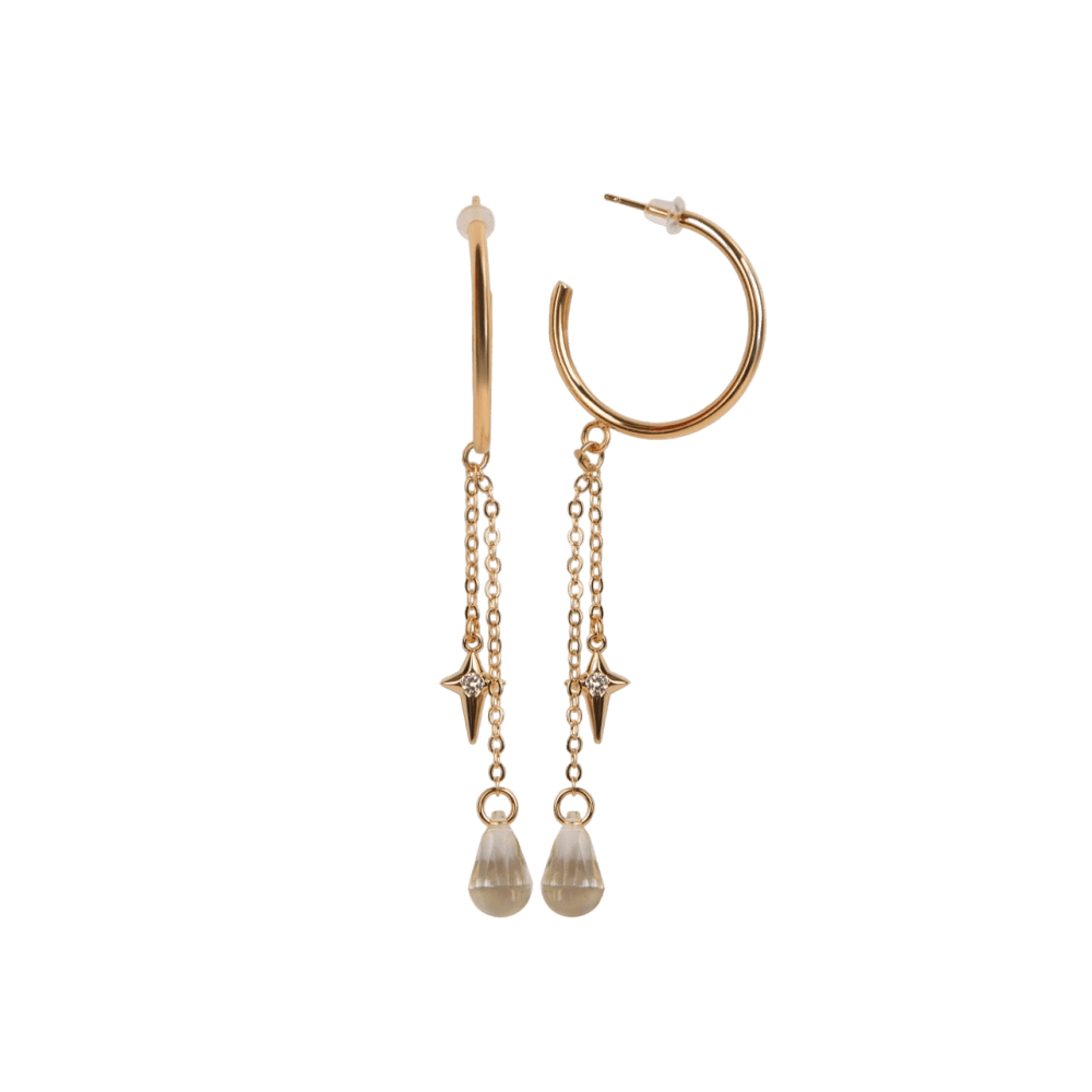 Серьги из стали с кристаллом swarovski