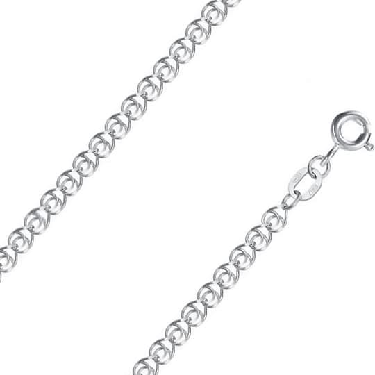 Цепь полновесная из серебра 925 без вставки