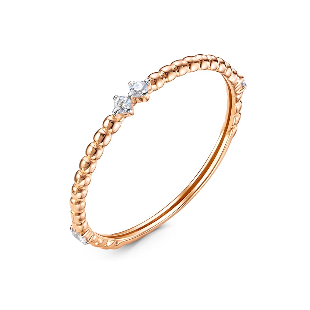 Кольцо из золота 585 с фианитами