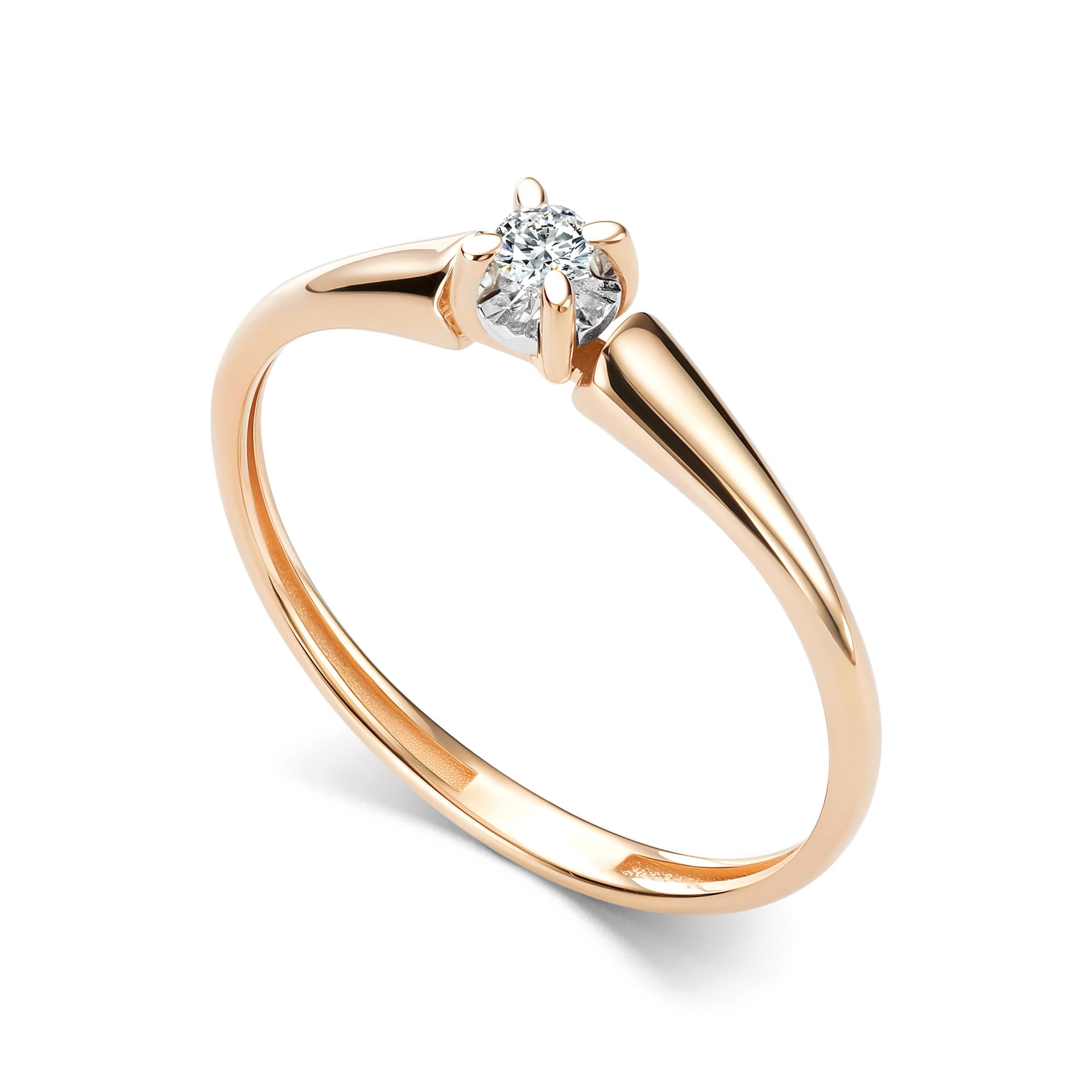 Кольцо из золота 585 с бриллиантами