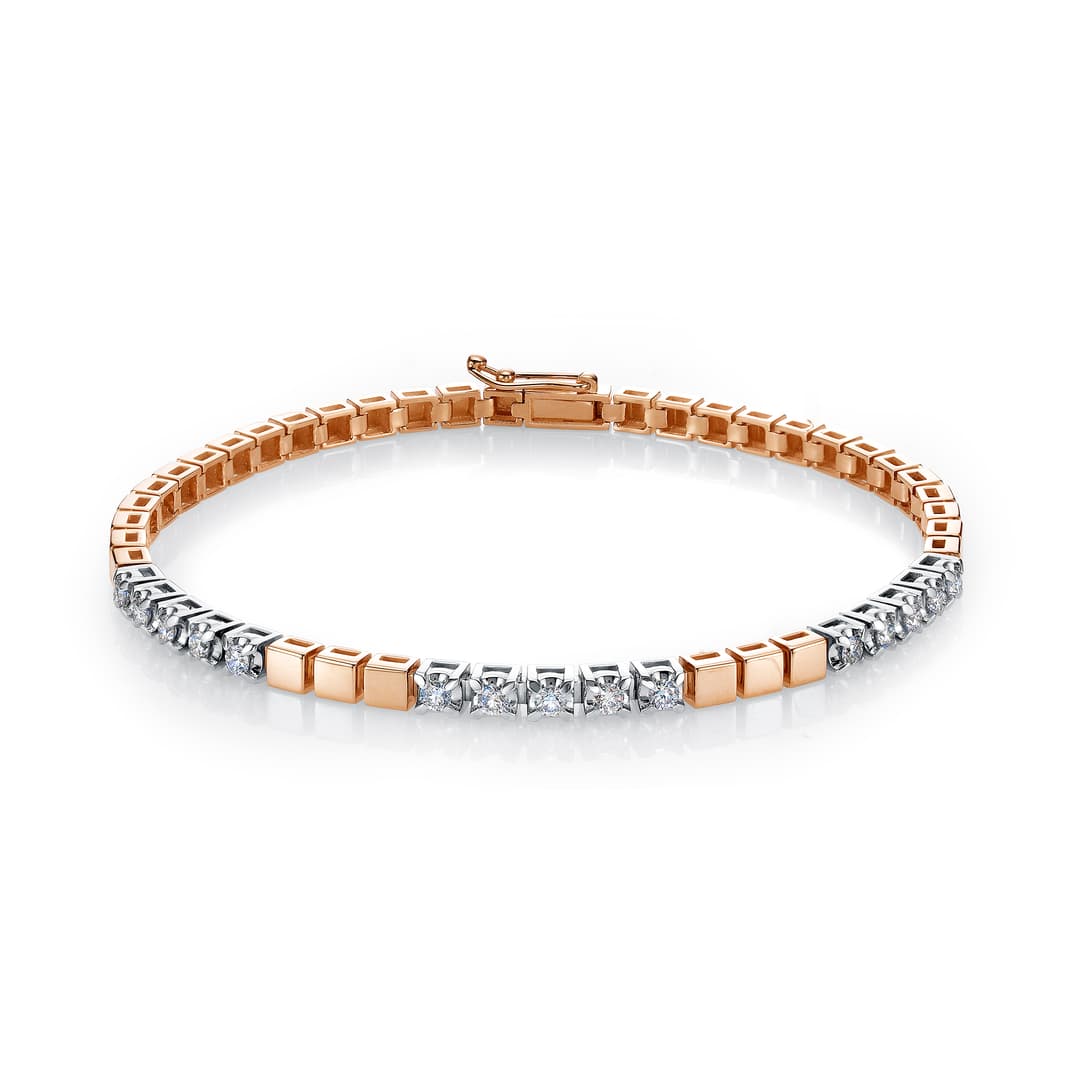 Браслет из золота 585 с  бриллиантом