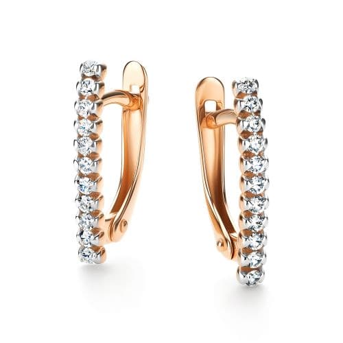 Серьги из золота 585 с бриллиантами
