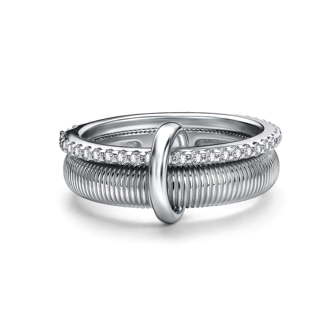 Кольцо из серебра 925 с кубическим цирконием