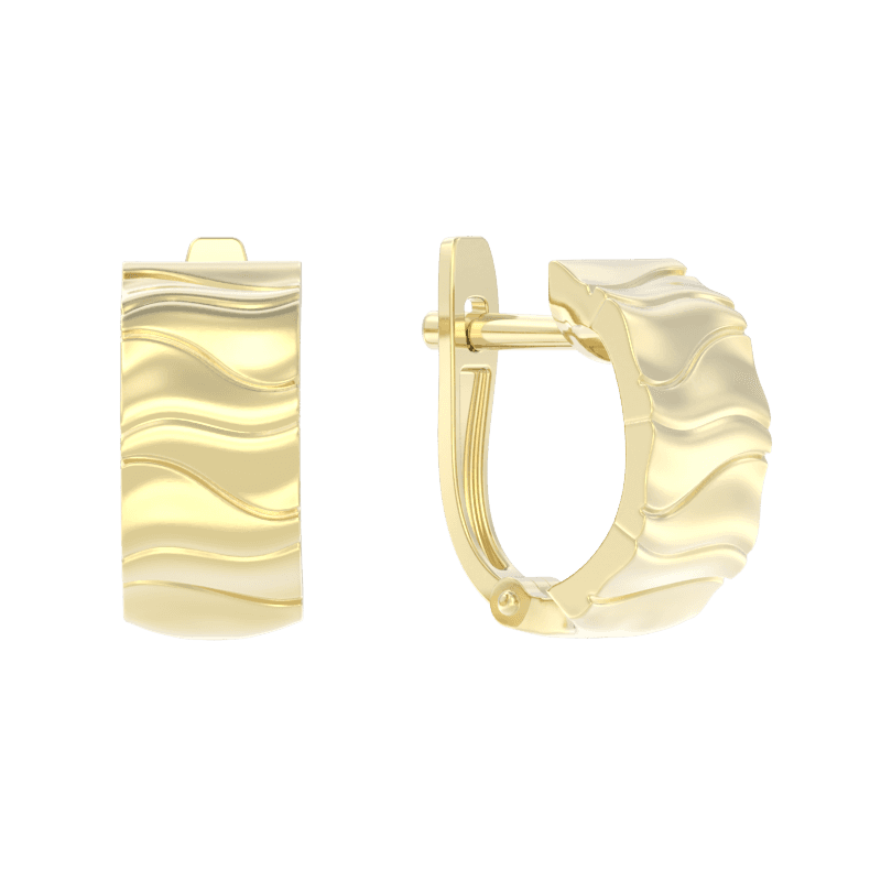 Серьги из золота 585 без вставки