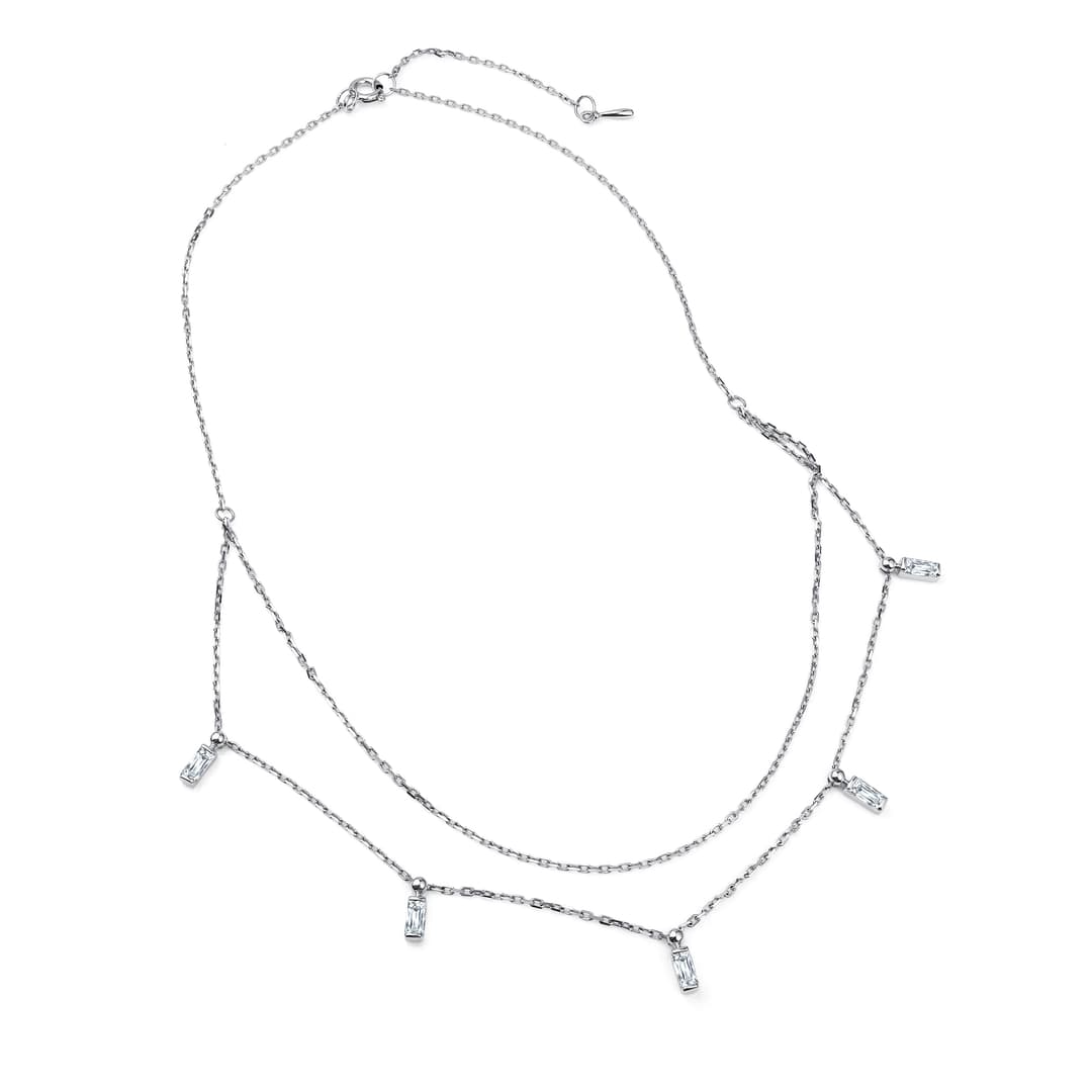 Колье из серебра 925 с фианитами