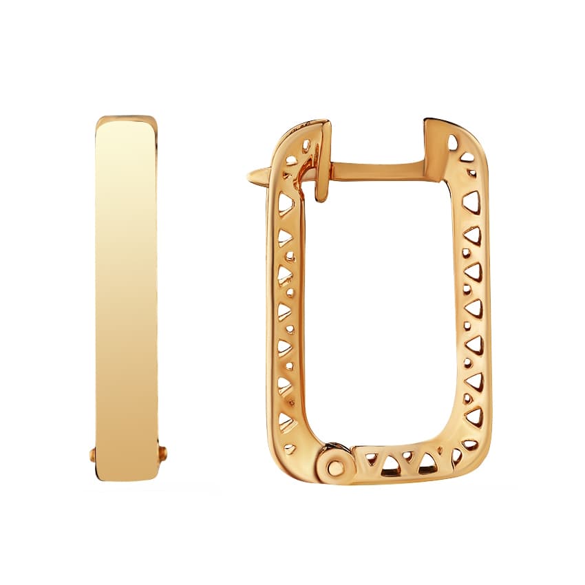 Серьги из золота без вставки