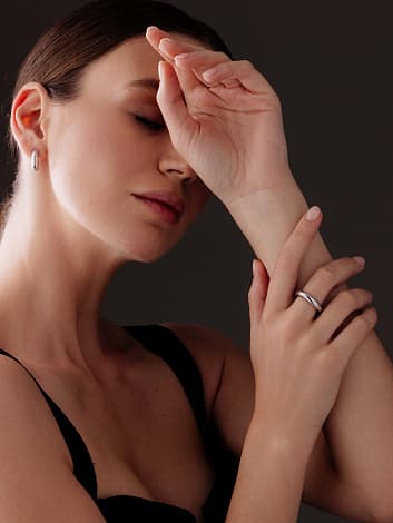 Серьги из серебра 925 без вставки