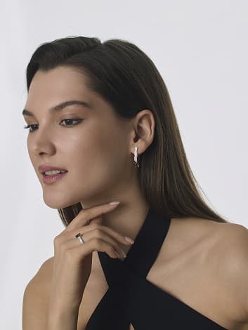 Кольцо из серебра 925 с раухтопазами