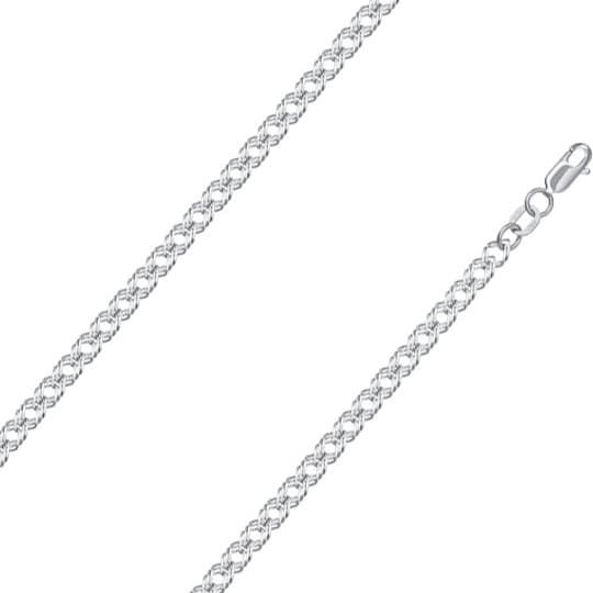 Цепь полновесная из серебра 925 без вставки