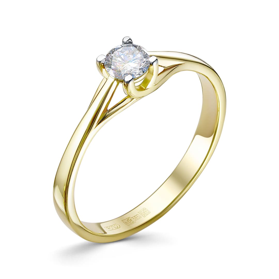 Кольцо из золота 585 с  бриллиантом