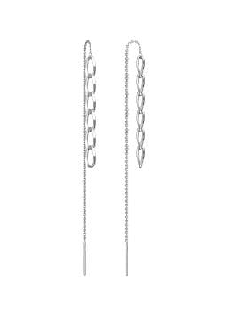 Серьги из серебра 925 без вставки