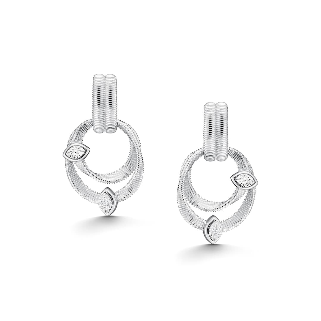 Серьги из серебра 925 с бриллиантами