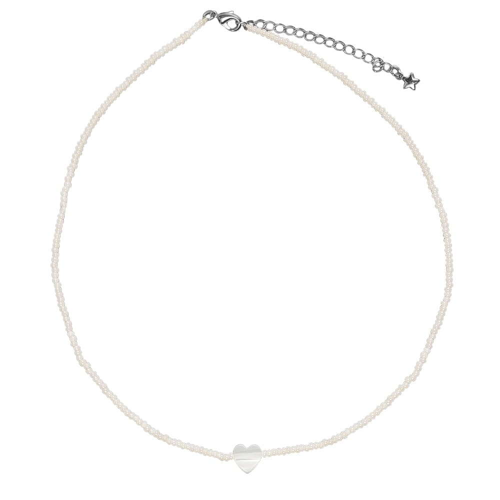 Колье из стали с перламутром