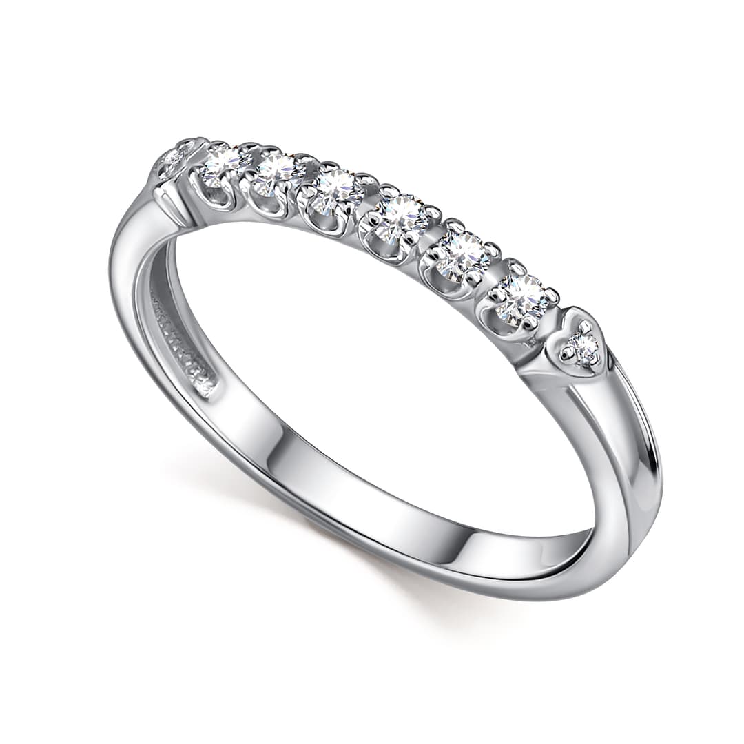 Кольцо из серебра 925 с муассанитом