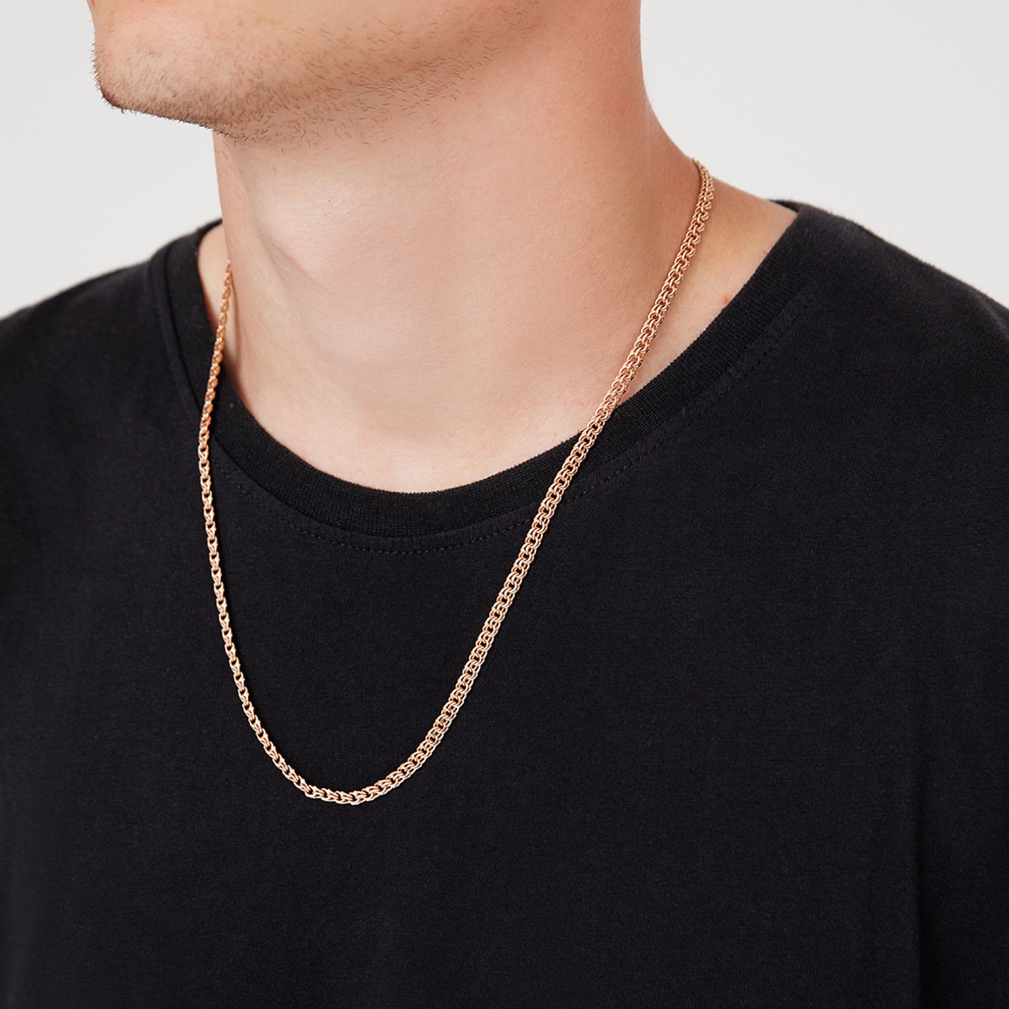 Цепь полновесная из золота 585 без вставки