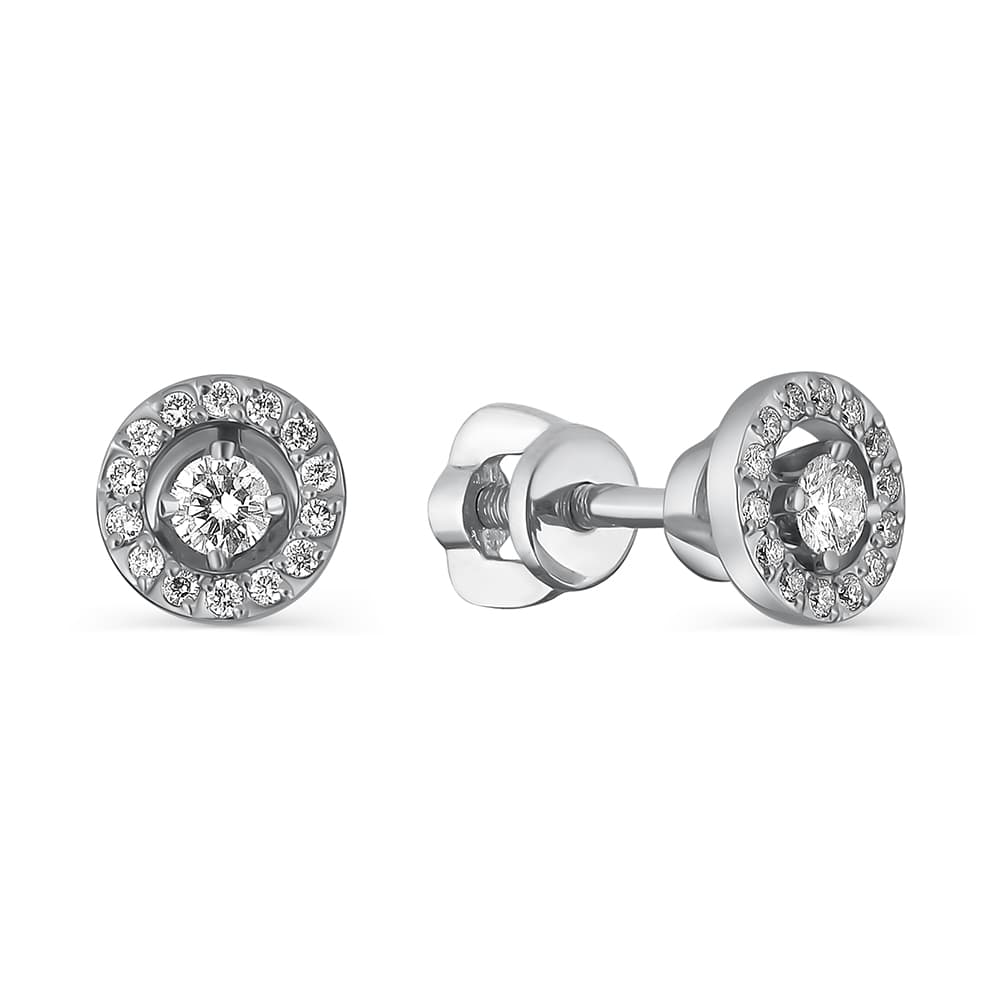 Серьги из золота 585 с бриллиантами