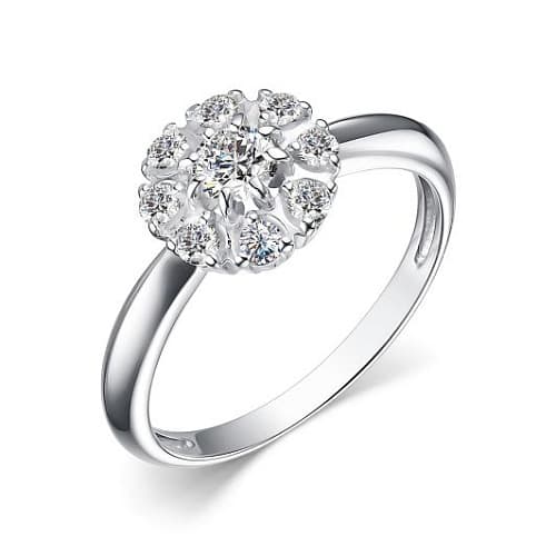 Кольцо из серебра 925 с фианитами