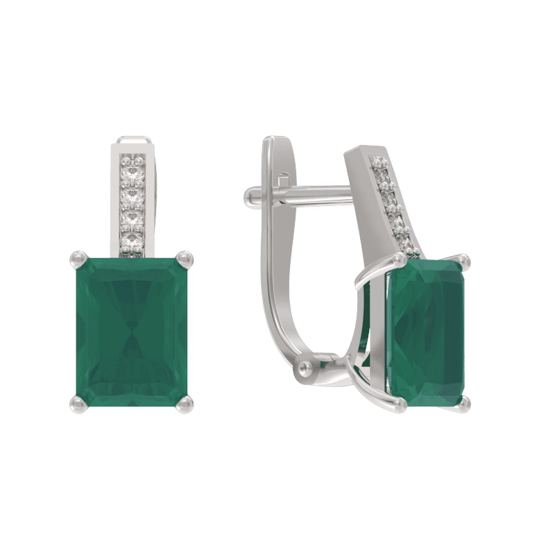 Серьги из золота 585 с агатами