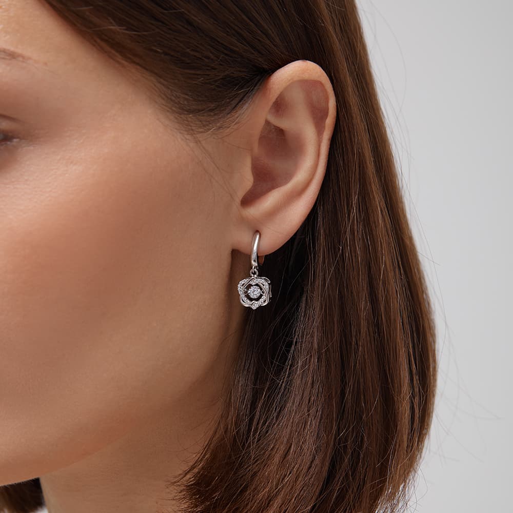 Серьги из серебра 925 с кубическим цирконием