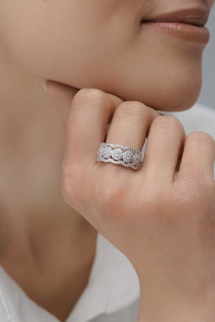 Кольцо из серебра 925 с фианитами