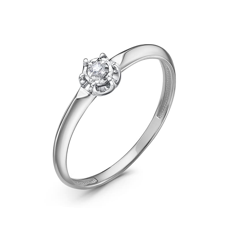 Кольцо из золота 585 с бриллиантом