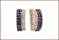 Серьги из золота 585 с фианитами